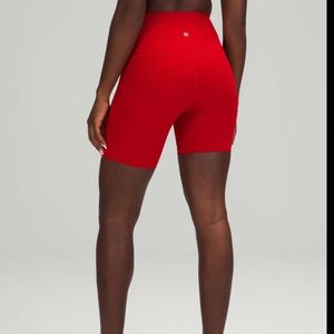 Dark red lululemon align shorts size 4